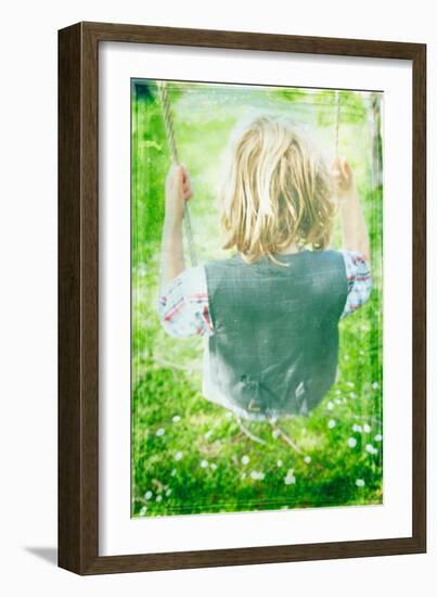 Child on Swing-Steven Allsopp-Framed Photographic Print