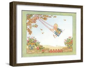 Child on Swing-null-Framed Art Print