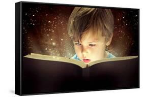 Child Opened a Magic Book-conrado-Framed Stretched Canvas