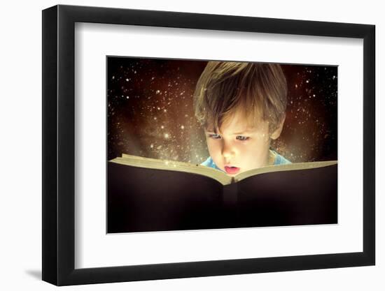 Child Opened a Magic Book-conrado-Framed Photographic Print