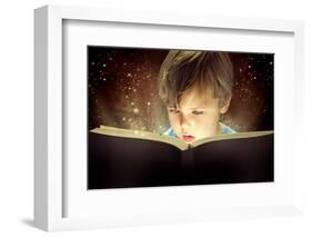Child Opened a Magic Book-conrado-Framed Photographic Print