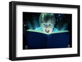 Child Opened a Magic Book-conrado-Framed Photographic Print