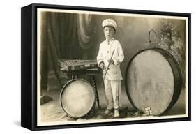 Child Percussionist-null-Framed Stretched Canvas