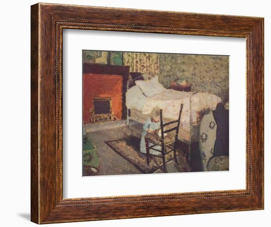 'Child Playing: Annette Roussel in a Front of a Wooden Chair', c1900, (c1932)-Edouard Vuillard-Framed Giclee Print