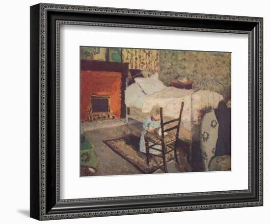 'Child Playing: Annette Roussel in a Front of a Wooden Chair', c1900, (c1932)-Edouard Vuillard-Framed Giclee Print