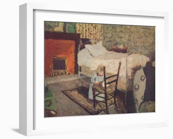 'Child Playing: Annette Roussel in a Front of a Wooden Chair', c1900, (c1932)-Edouard Vuillard-Framed Giclee Print