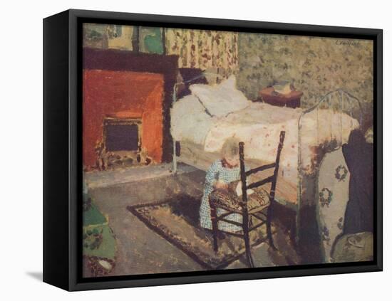 'Child Playing: Annette Roussel in a Front of a Wooden Chair', c1900, (c1932)-Edouard Vuillard-Framed Stretched Canvas