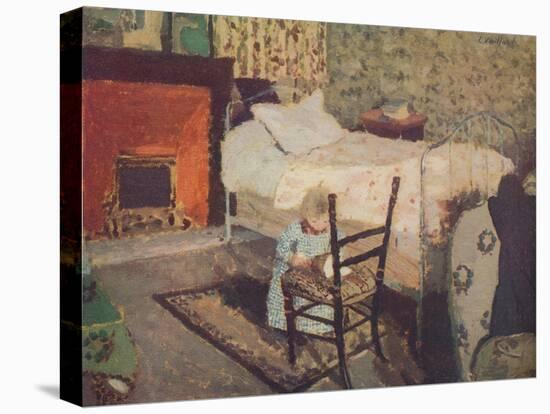 'Child Playing: Annette Roussel in a Front of a Wooden Chair', c1900, (c1932)-Edouard Vuillard-Stretched Canvas