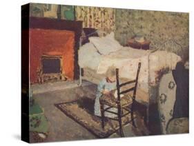 'Child Playing: Annette Roussel in a Front of a Wooden Chair', c1900, (c1932)-Edouard Vuillard-Stretched Canvas