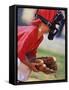 Child Playing Baseball-null-Framed Stretched Canvas