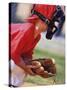 Child Playing Baseball-null-Stretched Canvas