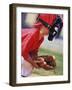 Child Playing Baseball-null-Framed Photographic Print