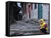 Child Playing on the Street, China-Ryan Ross-Framed Stretched Canvas