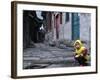 Child Playing on the Street, China-Ryan Ross-Framed Photographic Print