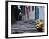 Child Playing on the Street, China-Ryan Ross-Framed Photographic Print