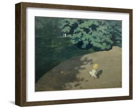 Child Playing with a Ball, 1899-Félix Vallotton-Framed Giclee Print