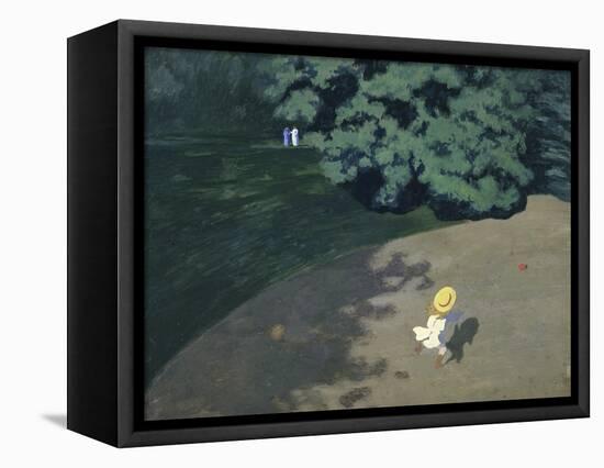 Child Playing with the Ball (Corner of the Park-Félix Vallotton-Framed Stretched Canvas