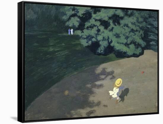 Child Playing with the Ball (Corner of the Park-Félix Vallotton-Framed Stretched Canvas