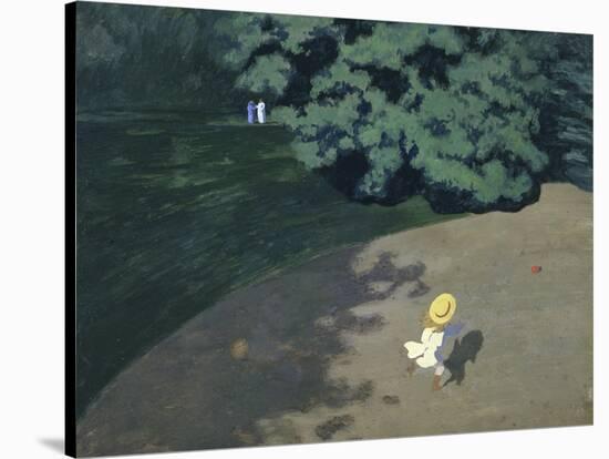 Child Playing with the Ball (Corner of the Park-Félix Vallotton-Stretched Canvas