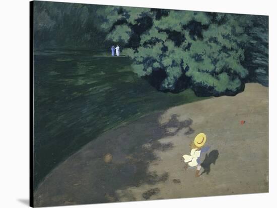 Child Playing with the Ball (Corner of the Park-Félix Vallotton-Stretched Canvas