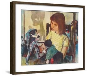 Child Playing-Bert Heller-Framed Collectable Print