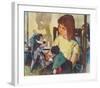 Child Playing-Bert Heller-Framed Collectable Print