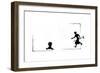 Child Plays with Straw, Mother Comes Running-Mary Baker-Framed Giclee Print