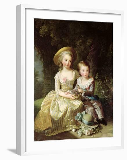 Child Portraits of Marie-Therese-Charlotte of France-Elisabeth Louise Vigee-LeBrun-Framed Giclee Print