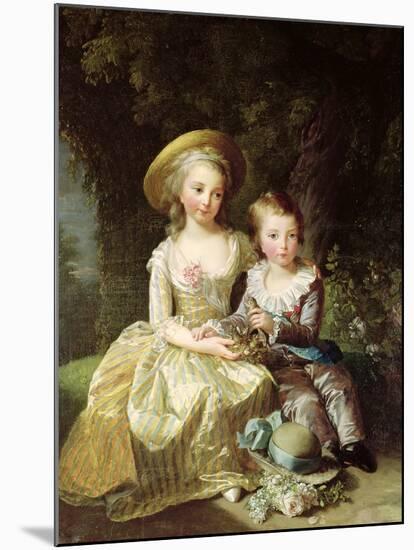 Child Portraits of Marie-Therese-Charlotte of France-Elisabeth Louise Vigee-LeBrun-Mounted Giclee Print