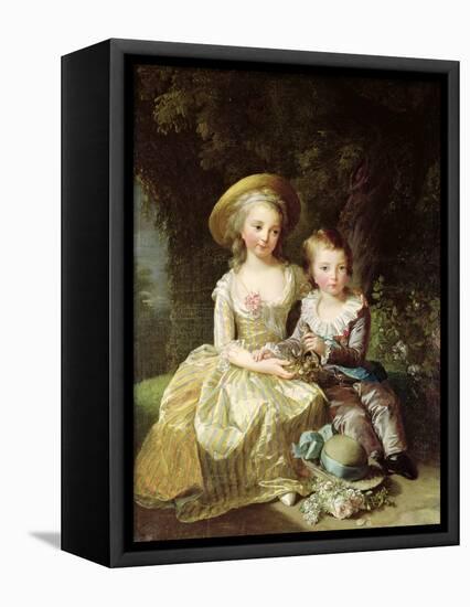 Child Portraits of Marie-Therese-Charlotte of France-Elisabeth Louise Vigee-LeBrun-Framed Stretched Canvas