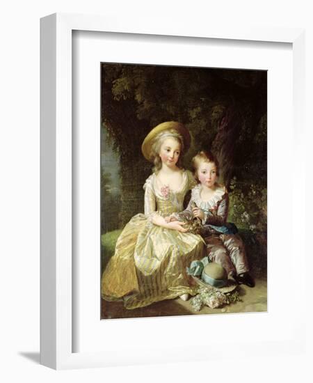 Child Portraits of Marie-Therese-Charlotte of France-Elisabeth Louise Vigee-LeBrun-Framed Giclee Print