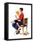 "Child Psychology" or "Spanking", November 25,1933-Norman Rockwell-Framed Stretched Canvas