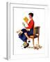 "Child Psychology" or "Spanking", November 25,1933-Norman Rockwell-Framed Giclee Print