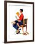 "Child Psychology" or "Spanking", November 25,1933-Norman Rockwell-Framed Giclee Print