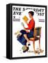 "Child Psychology" or "Spanking" Saturday Evening Post Cover, November 25,1933-Norman Rockwell-Framed Stretched Canvas