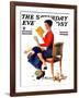 "Child Psychology" or "Spanking" Saturday Evening Post Cover, November 25,1933-Norman Rockwell-Framed Giclee Print