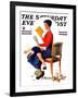 "Child Psychology" or "Spanking" Saturday Evening Post Cover, November 25,1933-Norman Rockwell-Framed Giclee Print