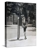 Child Reaching into Mailbox-Philip Gendreau-Stretched Canvas