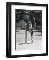 Child Reaching into Mailbox-Philip Gendreau-Framed Premium Photographic Print