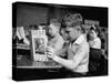 Child Reading a Book in School-Frank Scherschel-Stretched Canvas