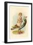 Child Riding Large Bird-null-Framed Art Print
