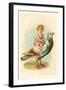 Child Riding Large Bird-null-Framed Art Print