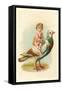 Child Riding Large Bird-null-Framed Stretched Canvas