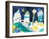 Child's Artwork - Fantastic City-alkir-Framed Art Print