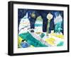 Child's Artwork - Fantastic City-alkir-Framed Art Print