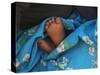 Child's Feet Wrapped with Sari at Kunbuli Friday Market, Orissa, India-Keren Su-Stretched Canvas