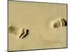 Child's Footprints on Beach at Santa Maria, Sal (Salt), Cape Verde Islands, Africa-Robert Harding-Mounted Photographic Print