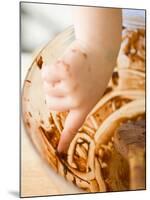 Child's Hand Scraping Mixing Bowl-Greg Elms-Mounted Photographic Print