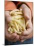 Child's Hands Holding Macaroni-null-Mounted Photographic Print