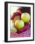 Child's Hands in Woollen Mittens Holding Apples-null-Framed Photographic Print